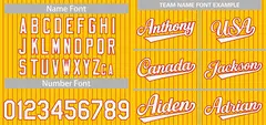 Yellow White-Red Stripe Authentic Fashion Baseball Jersey 3