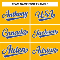 Yellow White-Royal Classic Style Baseball Jersey 3