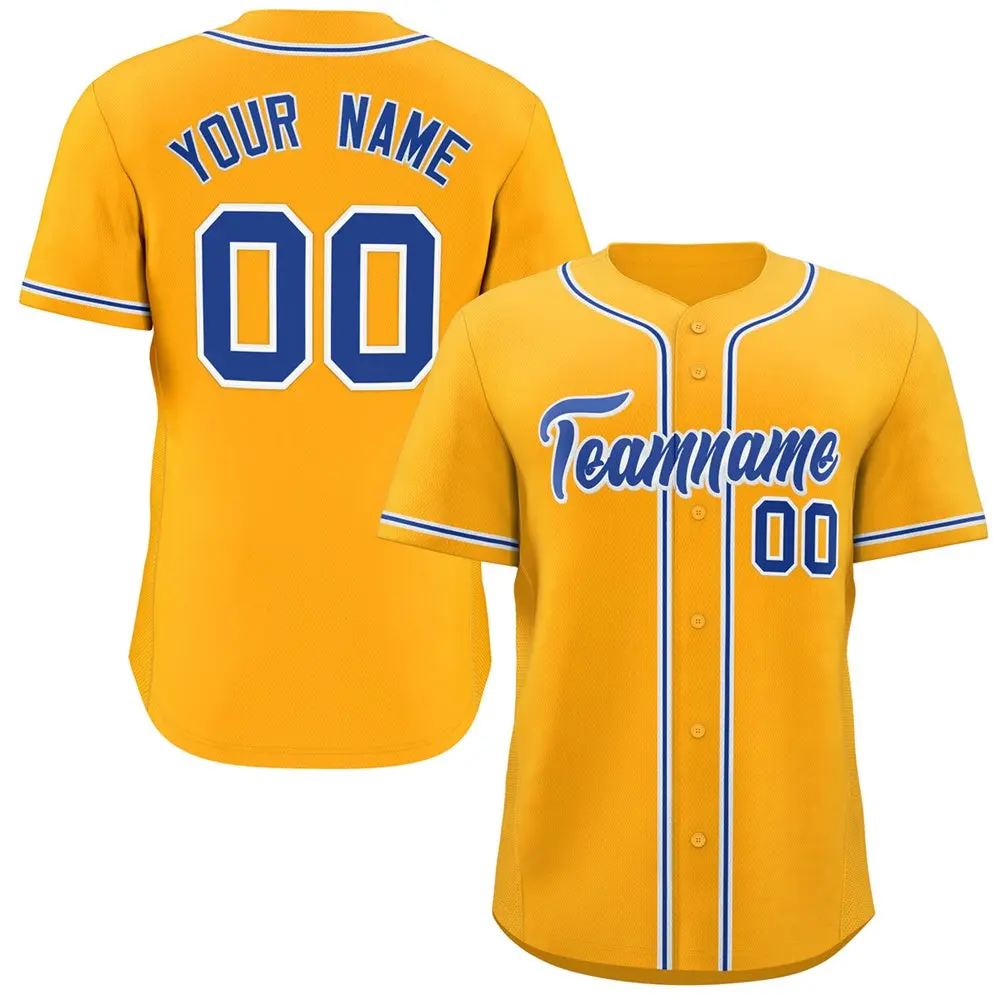 Yellow White-Royal Classic Style Fashion Baseball Jersey