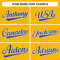 Yellow White-Royal Classic Style Fashion Baseball Jersey 3