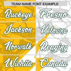 Yellow White Split Lightning Pattern Football Jersey 3