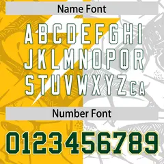 Yellow White Split Lightning Pattern Football Jersey 4
