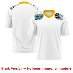 Yellow White Ukiyo-e Auspicious Clouds Graffiti Football Jersey 7